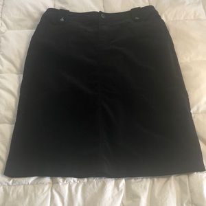 Black velvet skirt